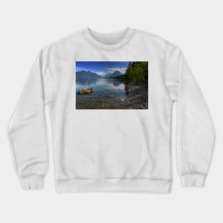Glacier National Park Lake and Mountains Crewneck Sweatshirt
